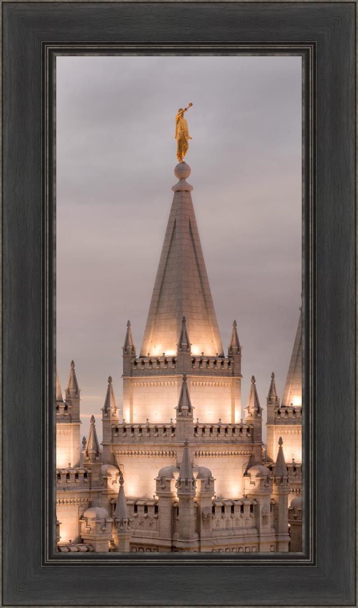 Salt Lake City Temple Rising Ramparts Vertical