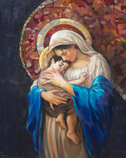 The Madonna and Child in Repose Original Artwork