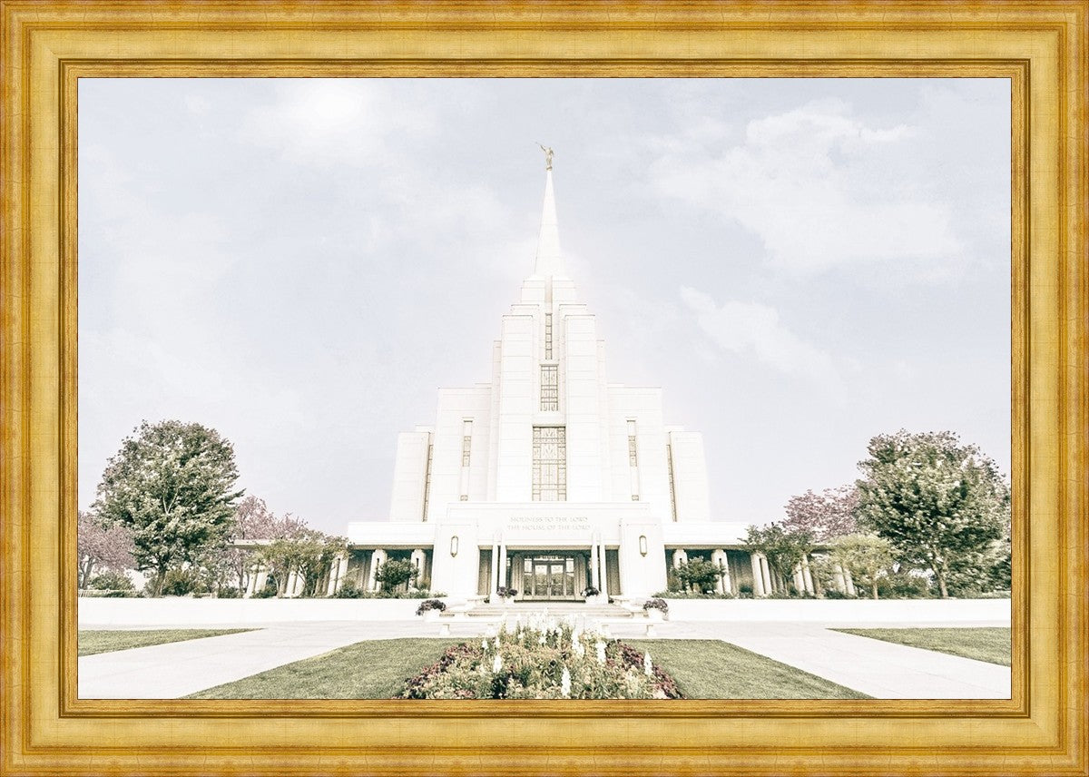 Sweet is The Work Rexburg Idaho Temple Large Wall Art