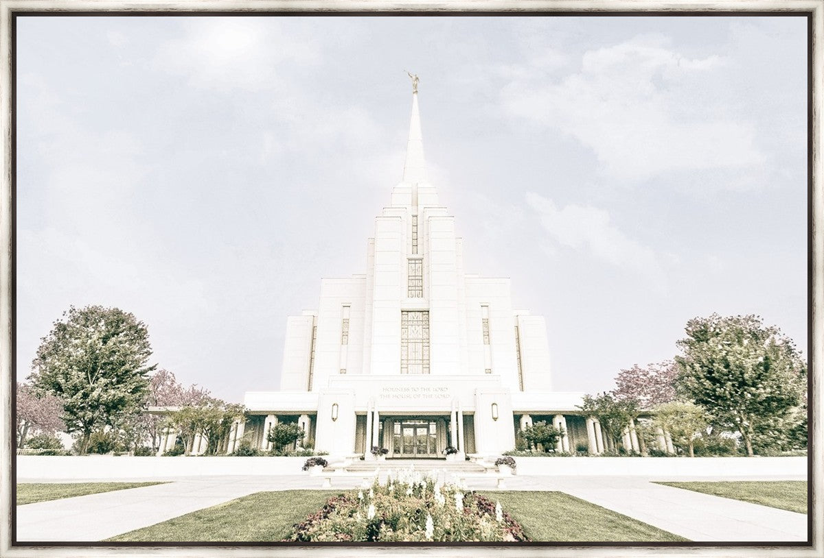 Sweet is The Work Rexburg Idaho Temple Large Wall Art
