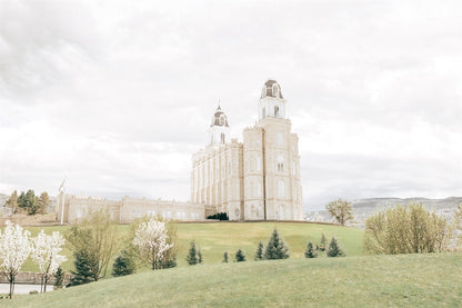 Sweet is The Work Manti Utah Temple Large Wall Art
