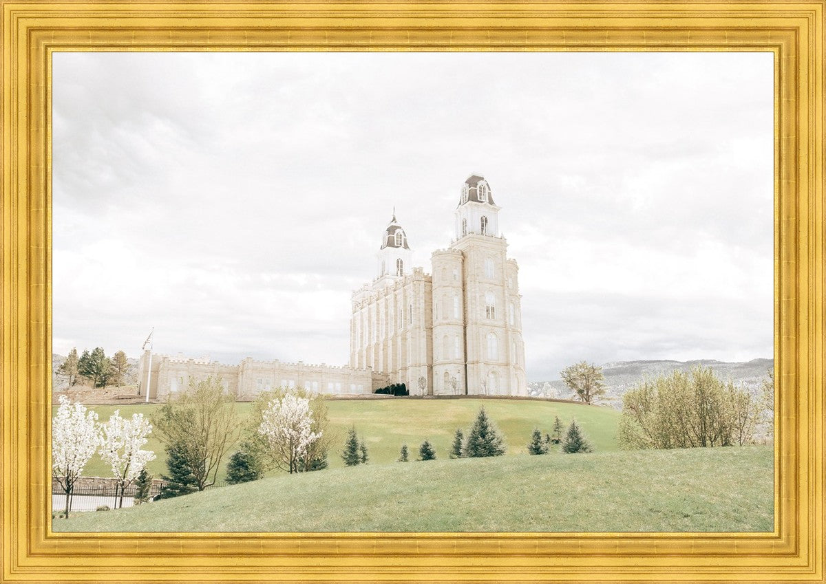 Sweet is The Work Manti Utah Temple Large Wall Art