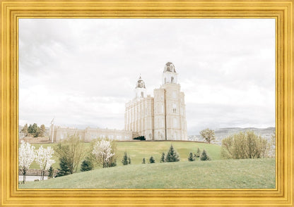Sweet is The Work Manti Utah Temple Large Wall Art
