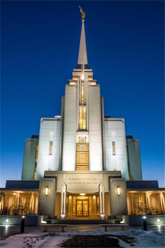 Rexburg Temple at Night