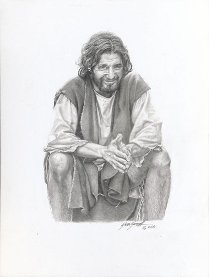 Teacher Sketch Study Original Artwork