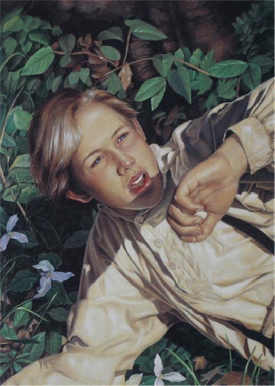 first vision by liz lemon swindle 14 year-old joseph smith looking