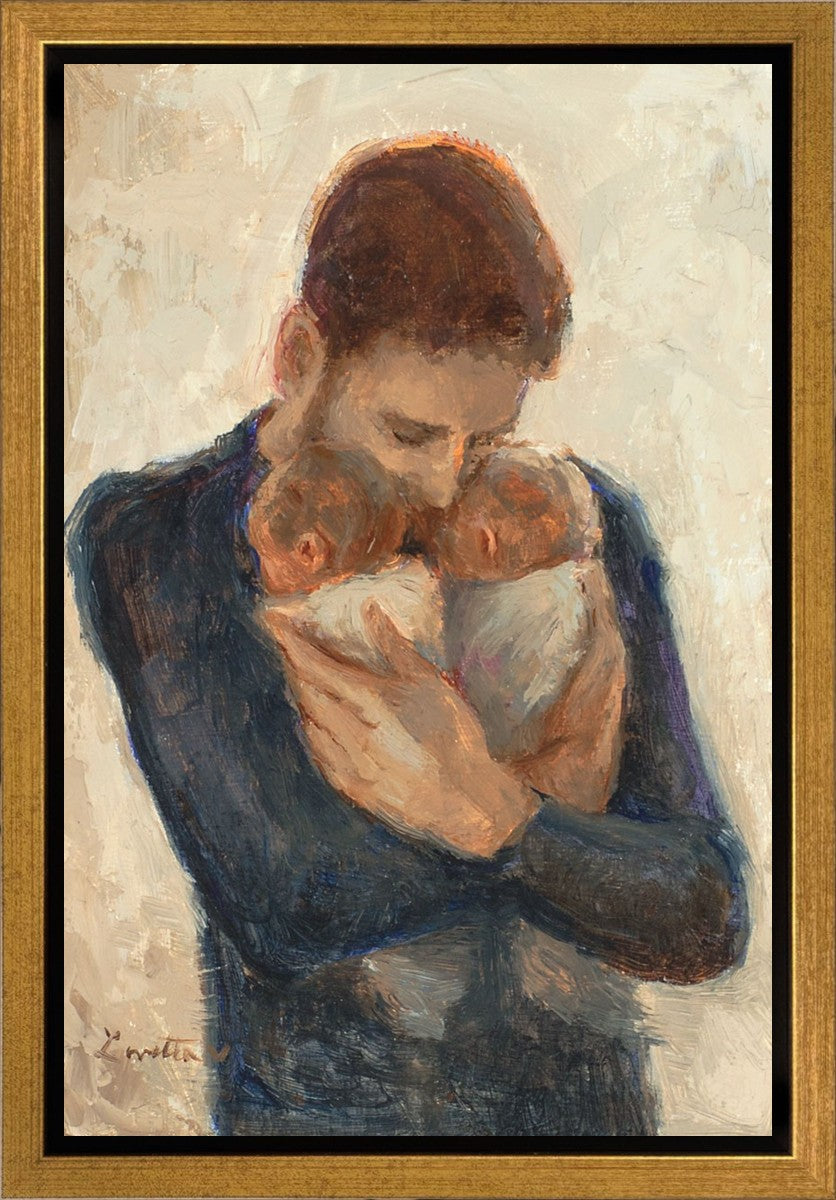 Father With Twins