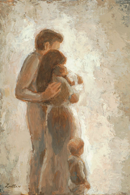 Family Looking Towards the Light Gallery Wrap