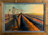 Farmers, Field, Plow Original Artwork