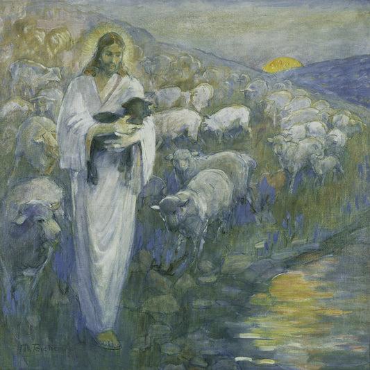 Rescue of the Lost Lamb Large Wall Art Gallery Wrap