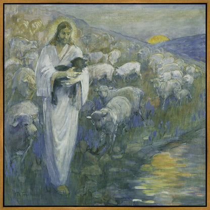 Rescue of the Lost Lamb Large Wall Art Gallery Wrap