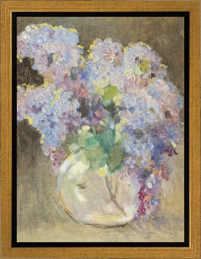 Hydrangeas in a Glass Vase Gallery Wrap