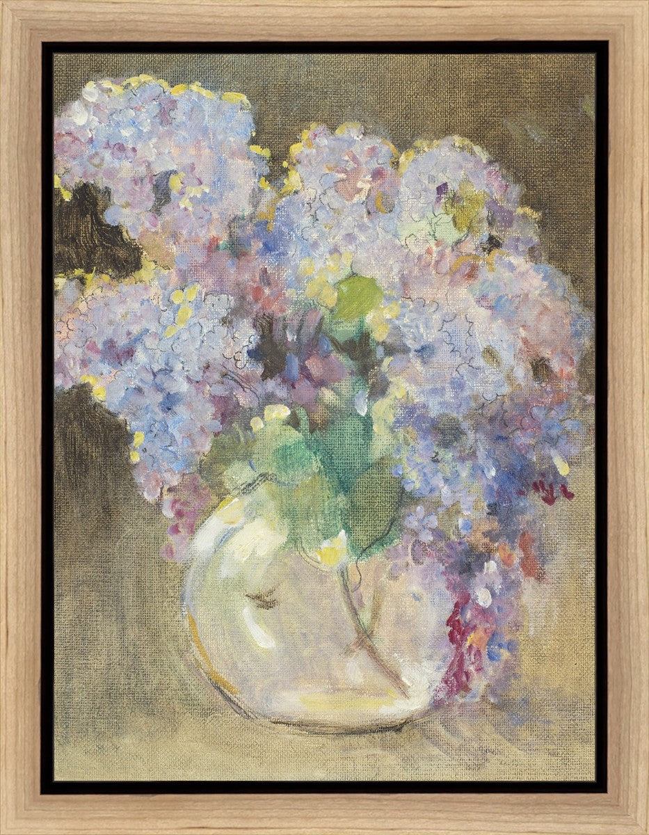 Hydrangeas in a Glass Vase Gallery Wrap