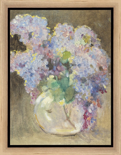 Hydrangeas in a Glass Vase Gallery Wrap