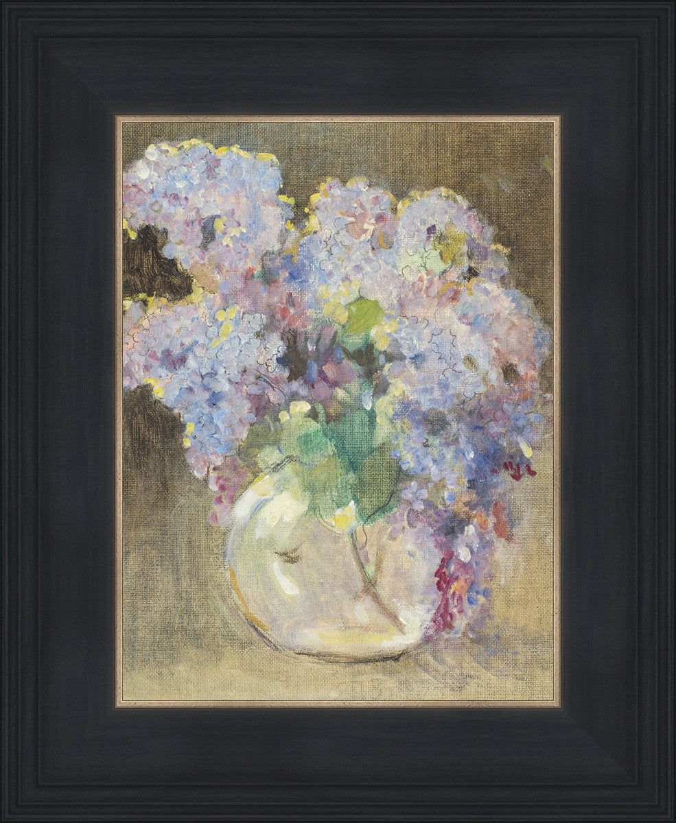 Hydrangeas in a Glass Vase