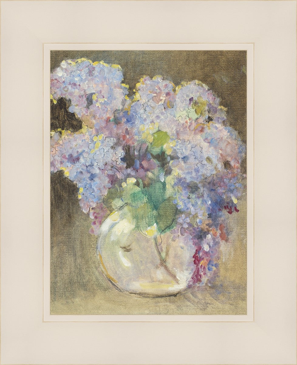 Hydrangeas in a Glass Vase