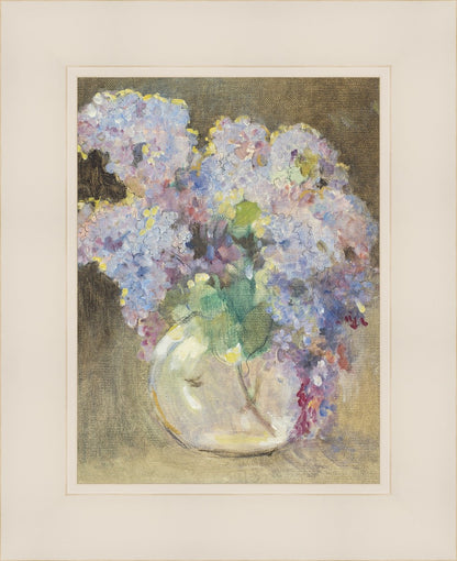 Hydrangeas in a Glass Vase