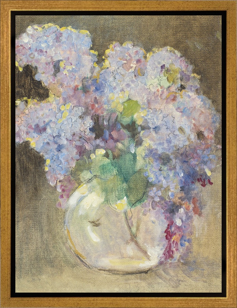Hydrangeas in a Glass Vase Gallery Wrap