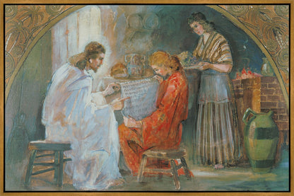 Christ With Mary And Martha Large Wall Art Gallery Wrap