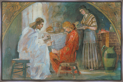 Christ With Mary And Martha Large Wall Art Gallery Wrap