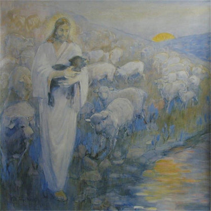 Rescue of the Lost Lamb Large Wall Art Gallery Wrap