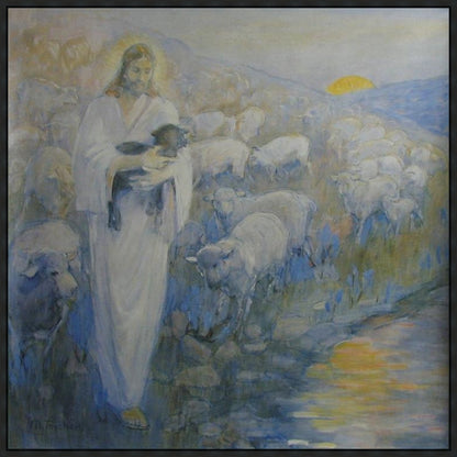 Rescue of the Lost Lamb Large Wall Art Gallery Wrap