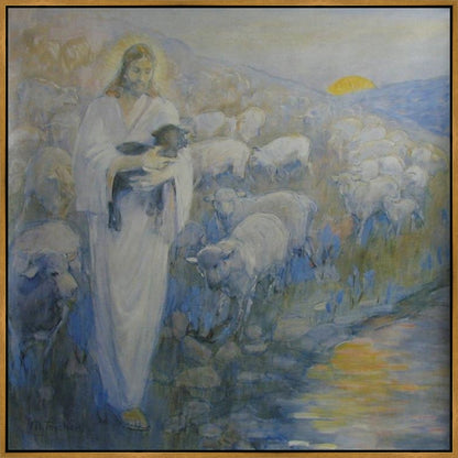 Rescue of the Lost Lamb Large Wall Art Gallery Wrap