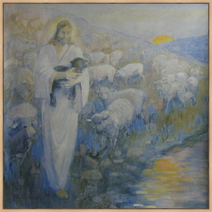 Rescue of the Lost Lamb Large Wall Art Gallery Wrap