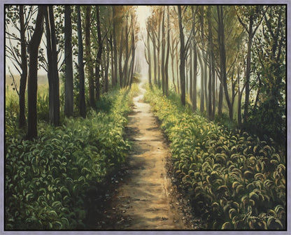Enjoy The Beauty On Your Broken Path, Forest Walkway Large Wall Art Gallery Wrap
