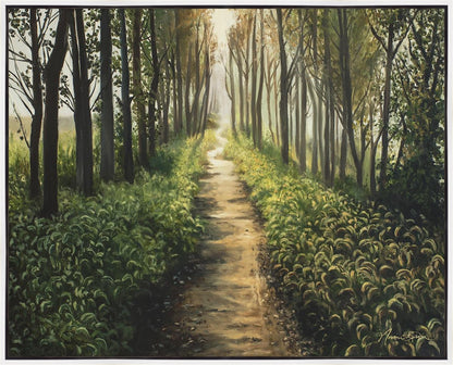 Enjoy The Beauty On Your Broken Path, Forest Walkway Large Wall Art Gallery Wrap