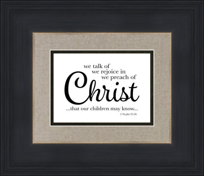 We Talk of Christ