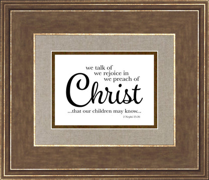 We Talk of Christ
