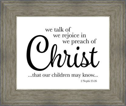 We Talk of Christ