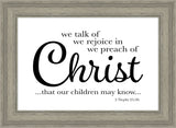 We Talk of Christ