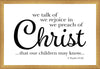 We Talk of Christ