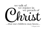 We Talk of Christ