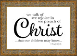 We Talk of Christ