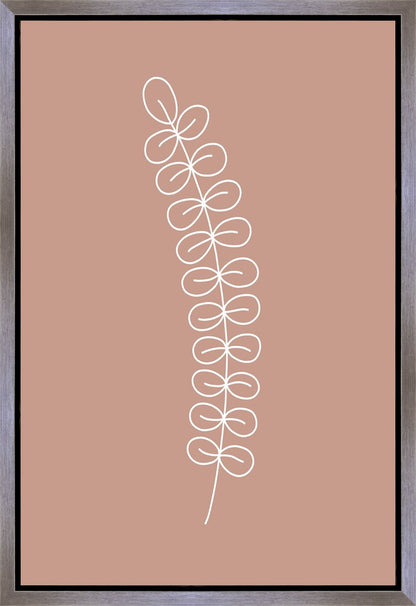 Minimalist Stem Pink Gallery Wrap