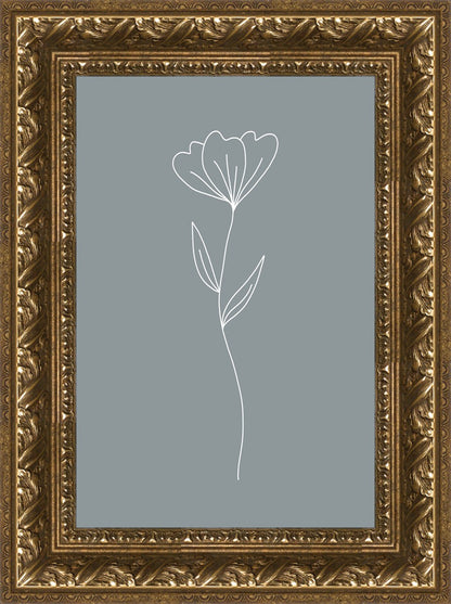 Minimalist Flower Blue