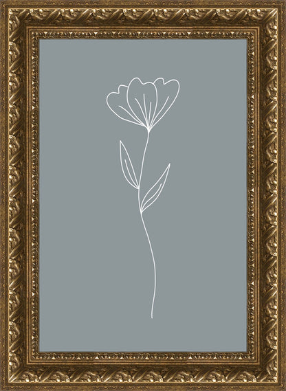 Minimalist Flower Blue
