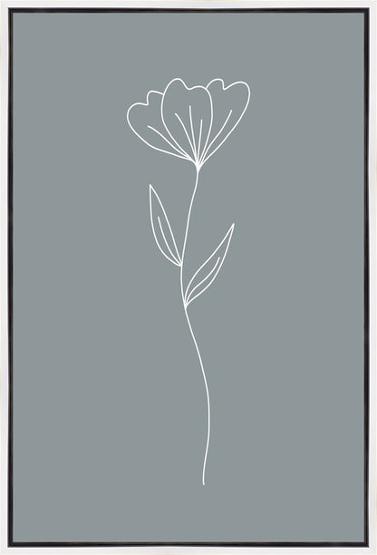 Minimalist Flower Blue Gallery Wrap
