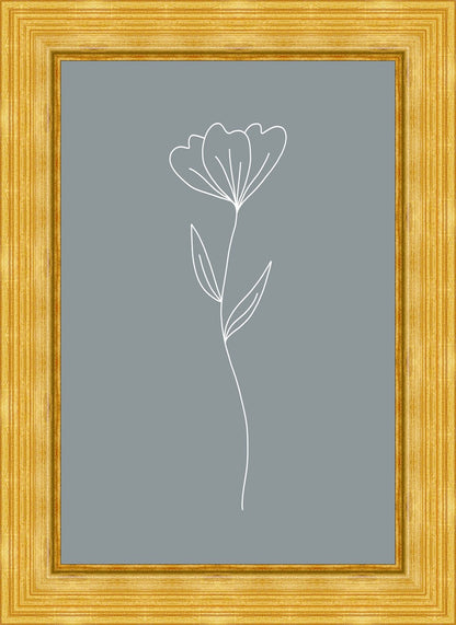 Minimalist Flower Blue