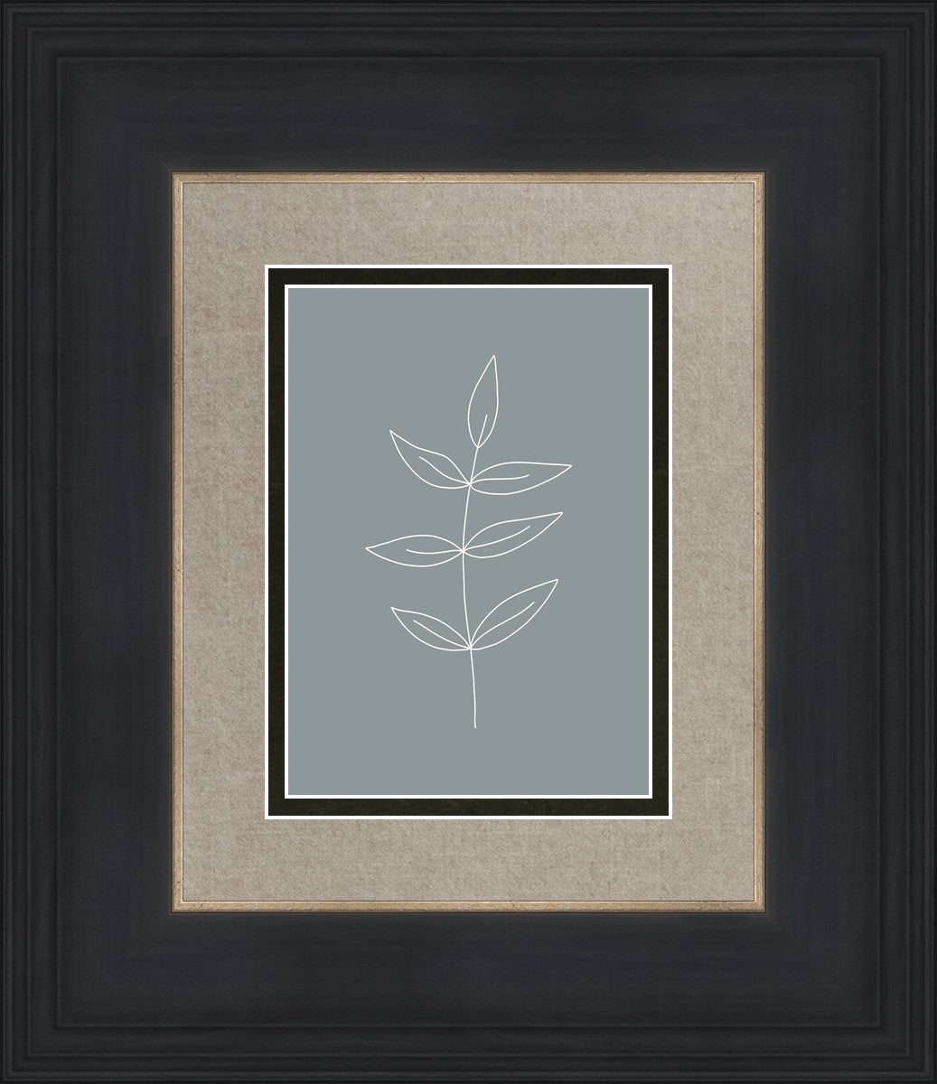 Minimalist Leaves Blue