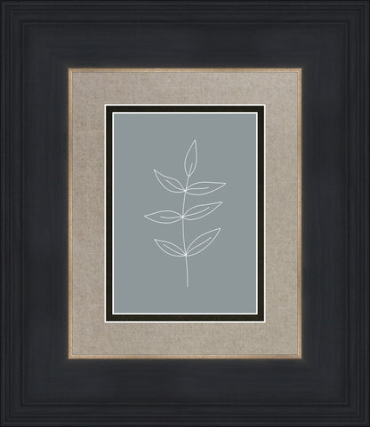 Minimalist Leaves Blue