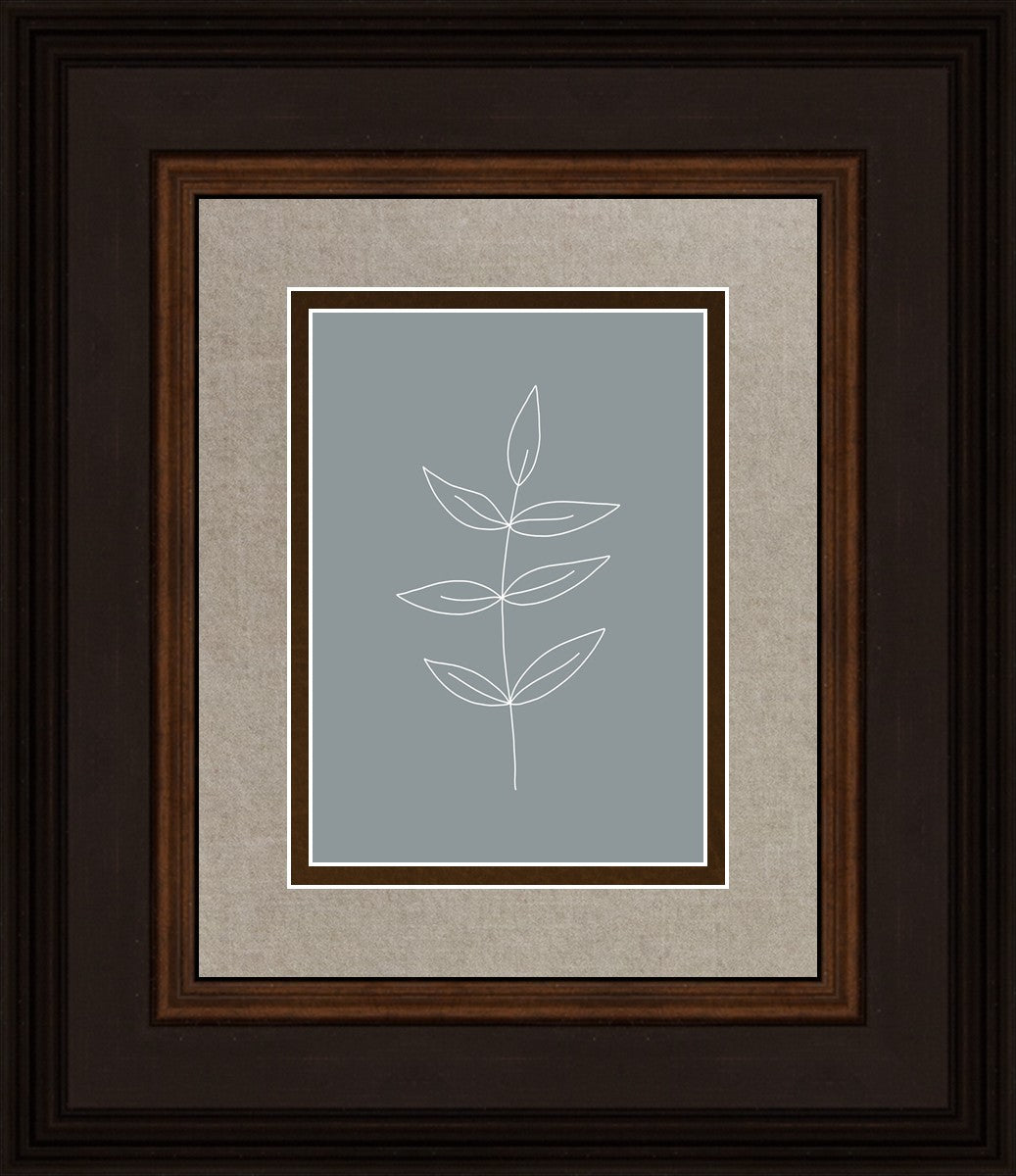 Minimalist Leaves Blue
