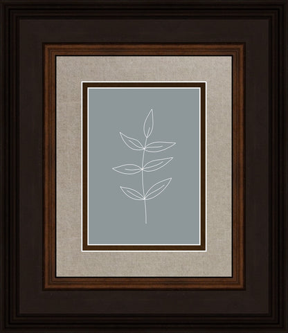 Minimalist Leaves Blue