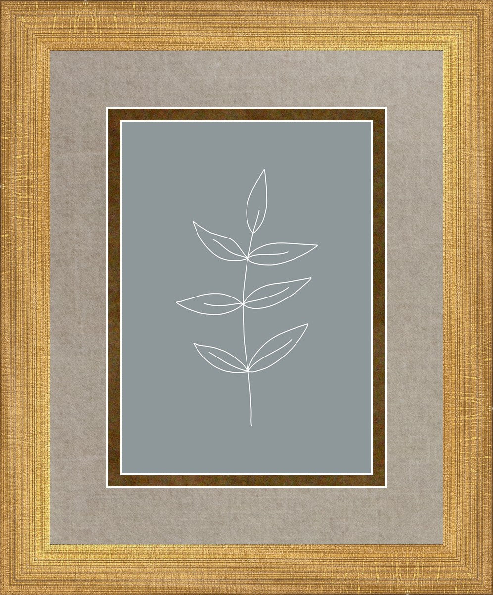 Minimalist Leaves Blue