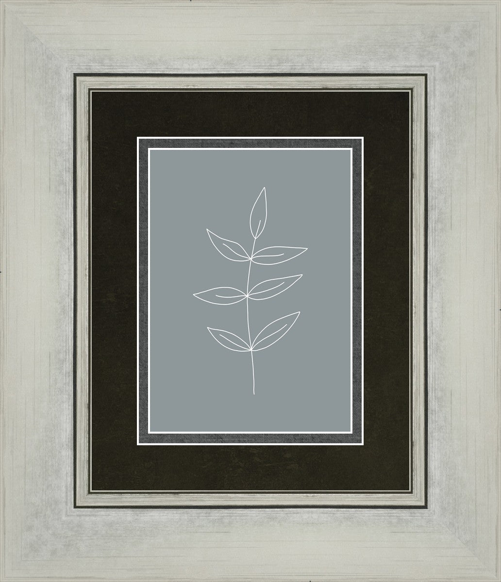Minimalist Leaves Blue