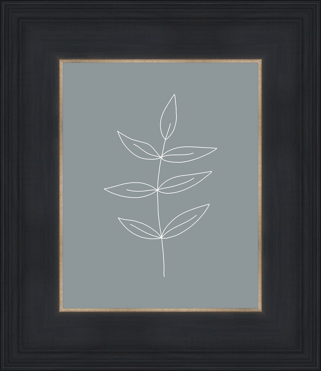 Minimalist Leaves Blue
