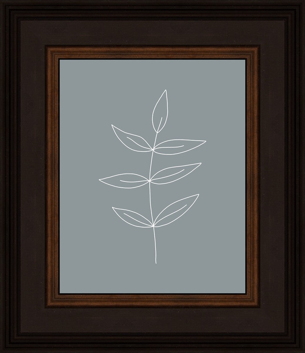 Minimalist Leaves Blue